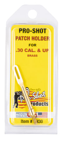 Pro-Shot PH30 Brass Patch Holder  .30 - .50 Cal Rifle/Pistol #8-32" Thread Brass