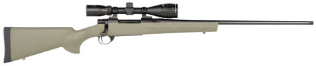 Howa HGP23PRCG M1500 Gamepro Gen2 300 PRC 3+1 24" Threaded Barrel, Blued Metal Finish, Green Fixed Hogue Pillar-Bedded Overmolded Stock, Includes GamePro 4-12x40mm Scope