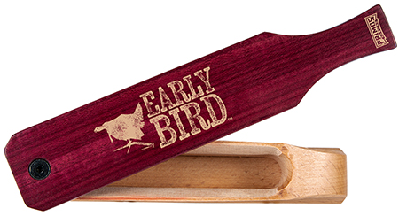Primos PS2961 Early Bird  Box Call Turkey Hen Sounds Attracts Turkeys Natural Walnut/Purple Heart