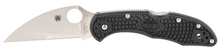 Spyderco C11FPWCBK Delica 4 Lightweight 2.87" Folding Wharncliffe Plain VG-10 SS Blade Black  Textured FRN Handle Includes Pocket Clip