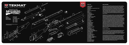 TekMat TEKR36MOSSBERGG Mossberg Shotgun Cleaning Mat Black/White Rubber 12"x36" Mossberg Shotgun Parts Diagram