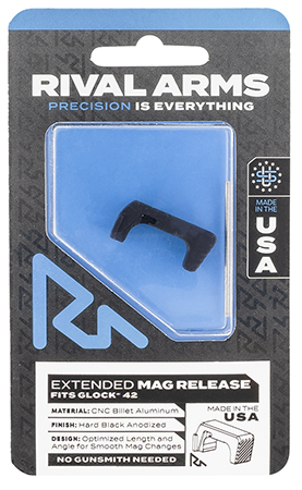 Rival Arms RA72S001A Magazine Release  Sig P320 Extended Hard Black Anodized Aluminum