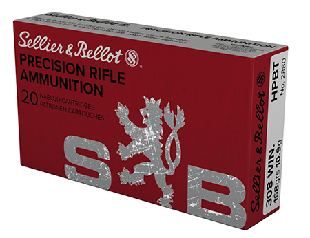 Sellier  &  Bellot SB308G Rifle  308Win 168gr Hollow Point Boat Tail 20 Per Box/25 Case