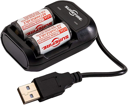 SureFire SFLFP123KIT AC/DC Wall Charger Kit  CR123A