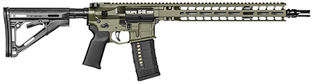 Radian Weapons R0536 Model 1 Carbine 223 Wylde 30+1 14.50" Pinned  &  Welded Barrel, OD Green Billet Rec/M-Lok Handgaurd, Magpul Grip  &  CTR Stock, Ambi Controls, Mid-Length Gas