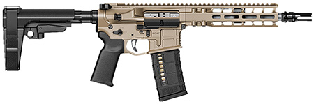 Radian Weapons R0504 Model 1 Pistol 300 Blackout 30+1 9", FDE Billet Rec/M-Lok Handguard, Smooth Buffer Tube (No Brace), Magpul Grip, Ambi Controls, Dead Air QD Flash Hider, Adj. Trigger
