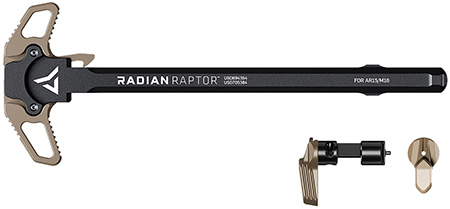 Radian Weapons R0299 Raptor  Charging Handle  &  45/90 Talon Safety, FDE, Ambi Controls, Fits Mil-Spec AR-15/M16 Platform