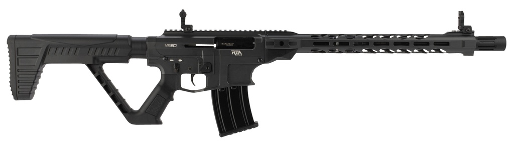 Rock Island VR80SMOKE VR80  12 Gauge 5+1 3" 20" Barrel, Exclusive Smoke Cerakote Finish, Aluminum Receiver, Model 4 Barrel Shroud, Synthetic Stock, Flip Up Front  &  Rear Sights