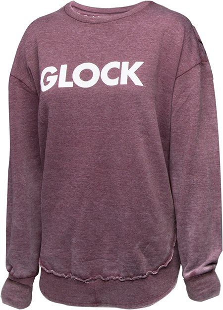 Glock AP95900 Women's Retro Fleece  Maroon Long Sleeve 2XL Cotton/Polyester