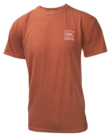 Glock AA75112 Carry With Confidence  Rust Orange Cotton Short Sleeve Small