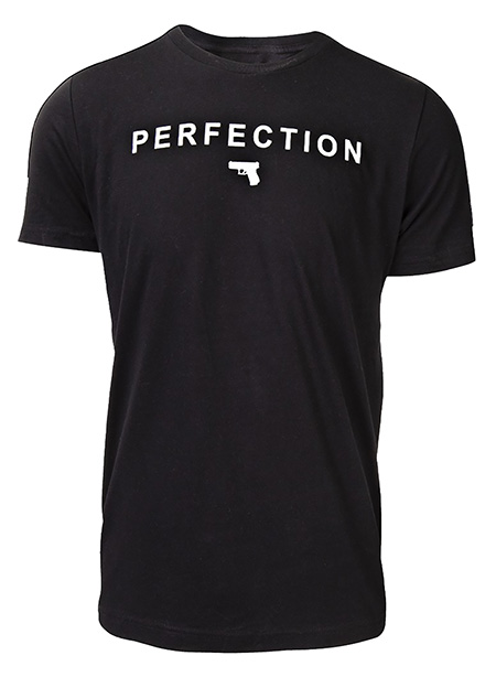 Glock AA75127 Perfection Pistol  Black Cotton Short Sleeve XL