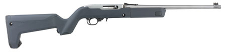 Ruger 31152 10/22 Takedown 22 LR 10+1 16.40" Barrel, Satin Stainless Steel, Magpul X-22 Backpacker Stealth Gray Stock, Cross-Bolt Manual Safety, Includes 4 BX-1 Magazines