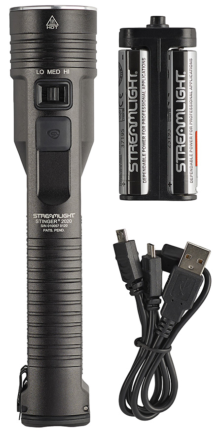 Streamlight 78100 Stinger 2020  Black Anodized 100/850/2000 Lumens White LED (No Charger)