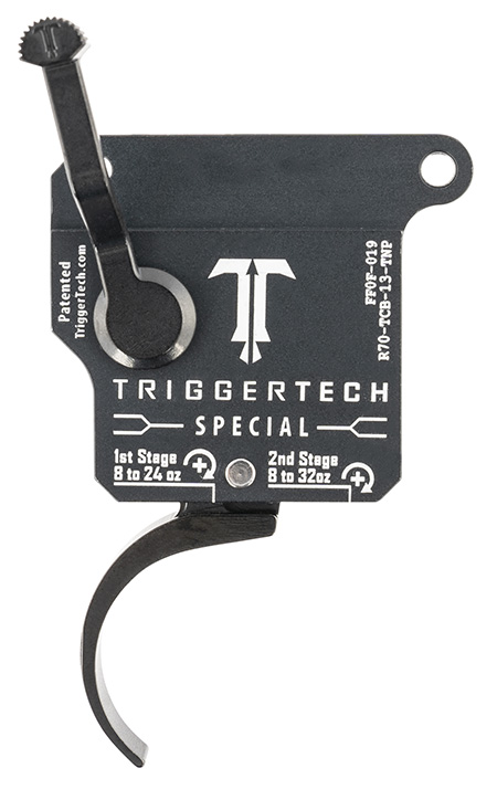 TriggerTech R70TCB13TNP Special  Two-Stage Pro Curved Trigger with 1-3.50 lbs Draw Weight  &  Matte Gray w/Black Parts Finish for Remington 700 Right