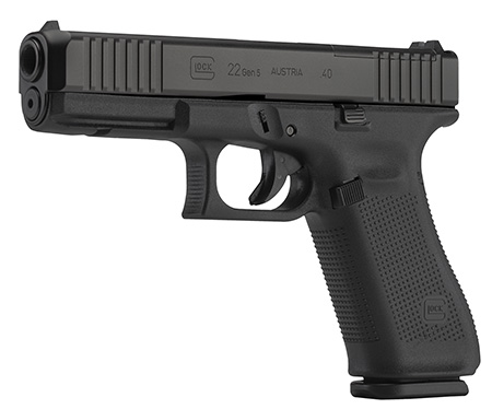 Glock PA225S201MOS G22 Gen5 MOS 40 S&W  4.49" Glock Marksman Barrel 10+1, Black Frame  &  MOS  nDLC Slide, Modular Backstrap, Ambidextrous Slide Stop, Safe Action Trigger, Optics Ready