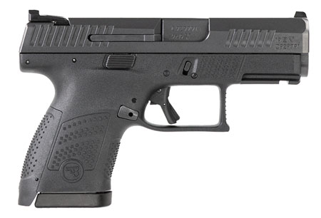 CZ-USA 91560 P-10 S  9mm Luger 12+1 3.50" Black Steel Barrel, Black Nitride Serrated Steel Slide, Black Polymer Frame w/Picatinny Rail, Black Interchangeable Backstrap Grip, Ambidextrous