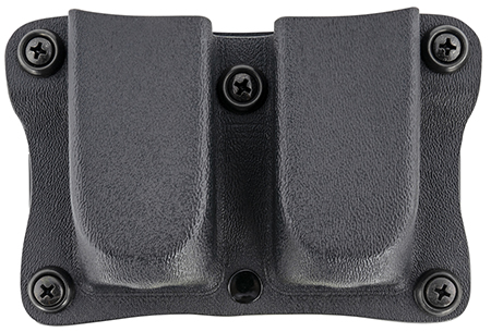 DeSantis Gunhide A87KJJJZ0 Quantico Double Mag Pouch OWB Black Kydex, Belt Clip Fits Belts Up To 1.50" Wide, Compatible w/Glock 17 or 19 Magazines, Ambidextrous