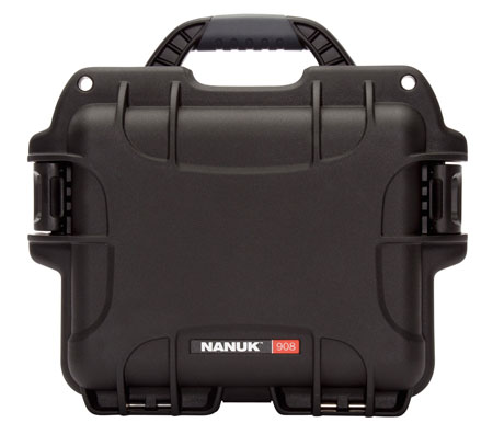 Nanuk 9081001 908  Waterproof Black Resin w/ Foam Padding & Airline Approved