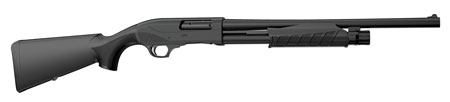 Retay USA GPSTAC18 GPS Tactical Inertia Plus 12 Gauge with 18.50" Deep Bore Drilled Barrel, 3" Chamber, 5+1 Capacity, Matte Black Metal Finish  &  Black Synthetic Stock Right Hand (Full Size)