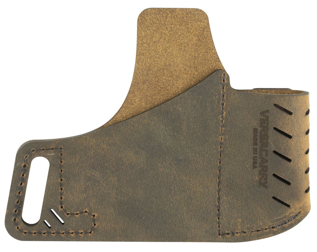 Versacarry 62103 Commander  OWB Size 3 Distressed Brown Leather Belt Slide Fits Sig P290 Right Hand