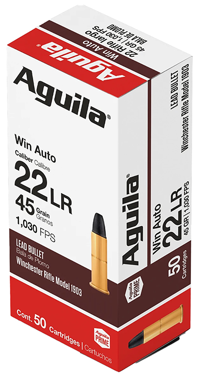 Aguila 1B220504   22Win 45gr Lead Round Nose 50 Per Box/100 Case