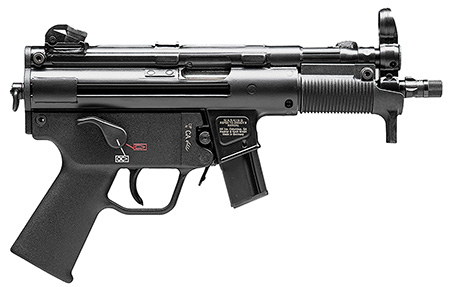 HK 81000482 SP5K PDW 9mm Luger Caliber with 5.83" Barrel, 10+1 Capacity, Black Metal Finish, No Stock (Sling Mount), Black Polymer Grip Right Hand