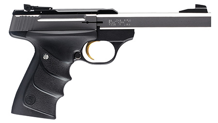Browning 051409490 Buck Mark Standard *CA Compliant 22 LR 10+1 5.50" Slab Side Barrel, Stainless Serrated SS Slide, Matte Black Aluminum Frame, Finger Grooved Black Ultragrip RX Grip