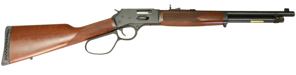 Henry H012GR Big Boy Carbine Side Gate Full Size 44 Mag 7+1 16.50" Blued Steel Barrel, Blued Steel Receiver, American Walnut Wood Stock Right Hand