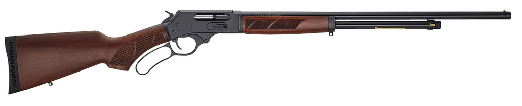 Henry H018G410 Side Gate  Full Size 410 Bore Lever 2.50" 6+1 24" Blued Steel Barrel, Blued Drilled  &  Tapped Steel Receiver, Fixed American Walnut Wood Stock, Right Hand