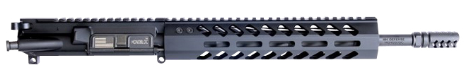 HM Defense 125MBUP556 MonoBloc Upper  223 Rem, 5.56x45mm NATO 12.50" Black Cerakote Barrel, 7075-T6 Aluminum Black Anodized Receiver, 10.37" M-LOK Free-Float Handguard for AR-15 Pistol