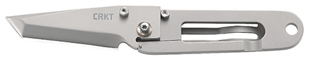 CRKT 5500 K.I.S.S.  2.25" Folding Tanto Plain Bead Blasted 3Cr13MoV SS Blade/Bead Blasted Stainless Steel Handle Includes Pocket Clip