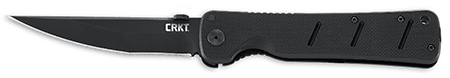 CRKT 2906 Otanashi noh Ken 4.52" Folding Clip Point Plain Black Matte Baked-On Anti Rust AUS-8A SS Blade/ Black Textured G10/SS Handle Includes Pocket Clip