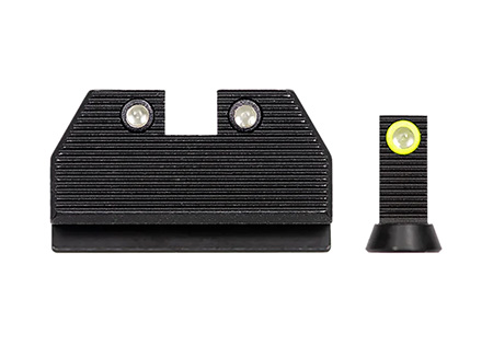Night Fision CZU077286355YGZG Optics Ready Stealth Series For CZ-USA  Green Tritium Yellow Outline Front Sight-Green Tritium Black Outline  Rear Sight
