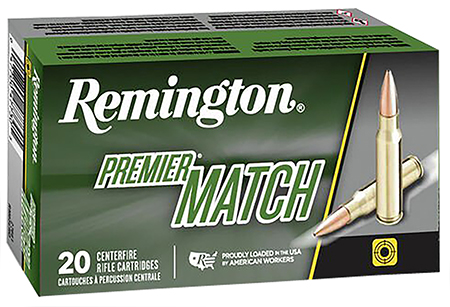 Remington Ammunition 21485 Premier Match 308Win 168gr Sierra MatchKing BTHP 20 Per Box/10 Case