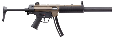HK 81000628 MP5  Sports South Exclusive 22 LR 10+1 16.10" Barrel, Exclusive Flat Dark Earth Finish, Collapsible Synthetic Stock