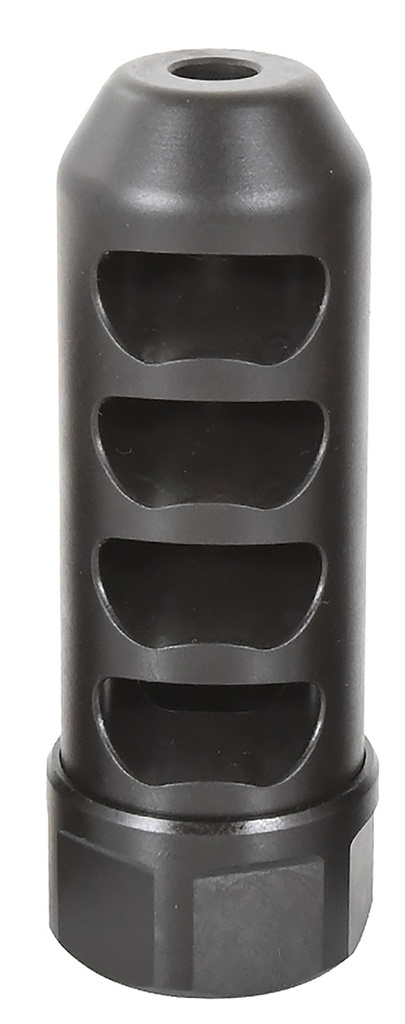 American Precision Arms G2F5838N Gen 2 Fat Bastard Self Timing Brake Black Nitride Stainless Steel with 5/8"-24 tpi Threads, 3.30" OAL  &  1.115" Diameter for 338 Cal Rifle