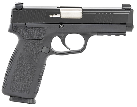Kahr Arms TP90S94N TP9-2  9mm Luger Caliber with 4" Barrel, 8+1 Capacity, Black Finish Picatinny Rail Frame, Serrated Matte Black Stainless Steel Slide, Textured Polymer Grip  &  TruGlo Night Sights