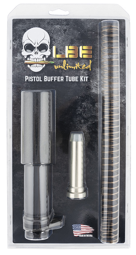 LBE Unlimited PBUFKTCG Pistol Buffer Tube Kit  Gray AR-Platform