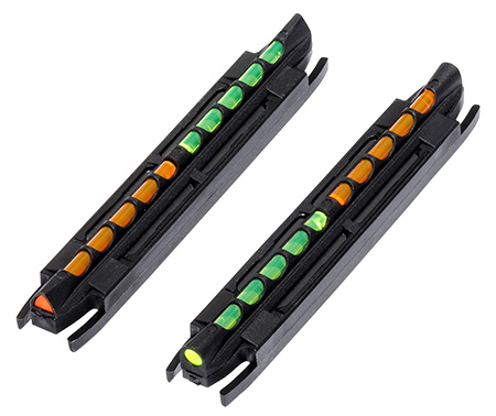 HiViz TO300 Two-In-One Magnetic Front Sight  Black | Green/Orange Fiber Optic