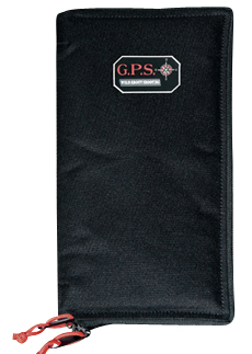 GPS Bags GPS865PS Pistol Sleeve  Medium Black Nylon with Locking Zippers  &  Thin Design Holds 1 Handgun