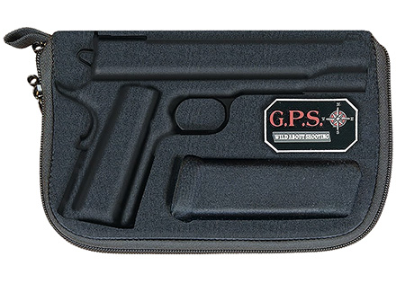 GPS Bags 907PC Custom Molded  w/ Lockable Zippers Internal Mag Holder  &  Black Finish for Glock 17/19/22/23/26/27