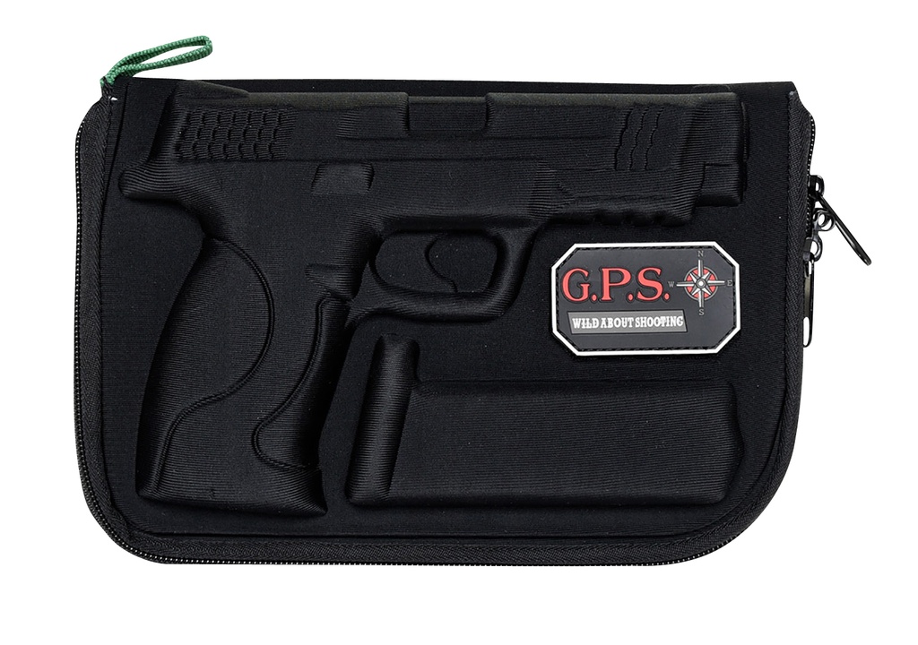GPS Bags 912PC Custom Molded  w/ Lockable Zippers Internal Mag Holder  &  Black Finish for S&W M & P Full-Size/Compact (9mm Luger/40 S&W/45 ACP)