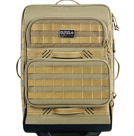 GPS Bags T2214RCT Tactical Operations Rolling Case Tan 1000D Polyester 2 Handguns