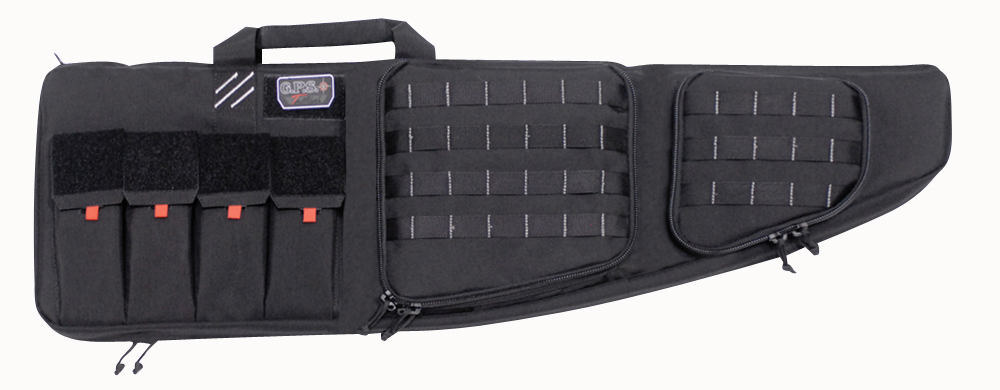 GPS Bags T42ARB Tactical AR Case 42" Black 1000D Nylon with Mag  &  Storage Pockets, Lockable Zippers, External Handgun Pocket  &  Visual ID Storage System