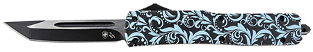 Templar Knife MMDT231 Gen II Maiden Teal Slim 3.43" OTF Tanto Plain Black Oxide Stonewashed 440C SS Blade, 5.05" Teal Aluminum Handle, Glass Breaker