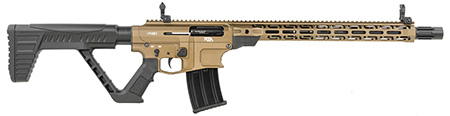 Rock Island VR80BURNT VR80  12 Gauge 5+1 3" 20" Barrel, Exclusive Burnt Bronze Cerakote Finish, 7075-T6 Aluminum Receiver, Flip Up Front  &  Rear Sights, Synthetic Thumbhole Stock, Manual Safety