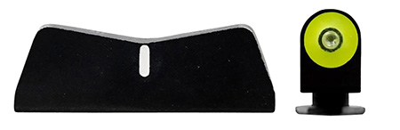 XS Sights GL0009P3Y DXT2 Big Dot Night Sights fits Glock  Black | Green Tritium Yellow Outline Front Sight White Stripe  Rear Sight