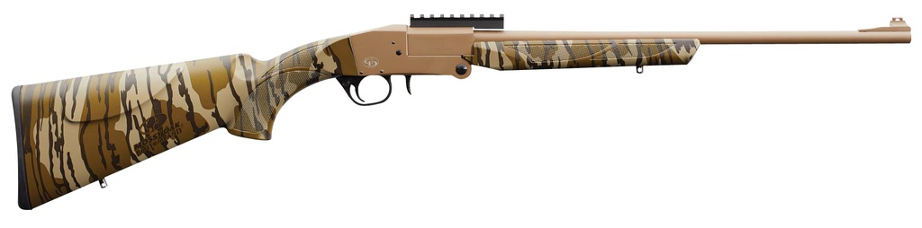 Charles Daly 930270 101 Turkey 410 Gauge Break Open 3" 1rd 20" Flat Dark Earth Cerakote Steel Barrel  &  Receiver, Fixed Mossy Oak Bottomland Synthetic Stock