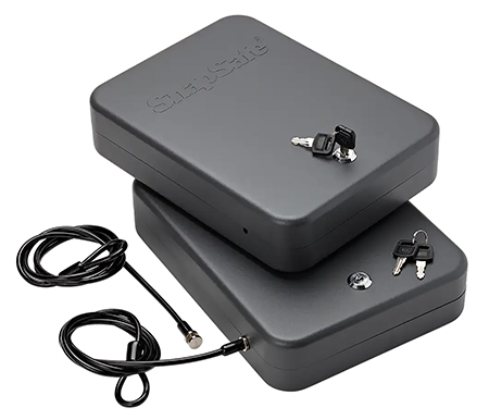 SnapSafe 75221 Lock Box  2XL Key Entry Black Steel 11.50" L x 8.50" W x 2.50" D 2pk