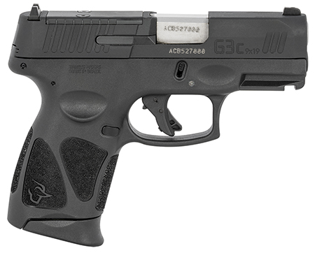 Taurus 1G3CP931 G3C  9mm Luger 12+1 3.26" Matte Stainless Steel Barrel, Matte Black Tenifer Optic Cut/Serrated Slide, Black Polymer Frame w/Picatinny Rail, Black Polymer Grips